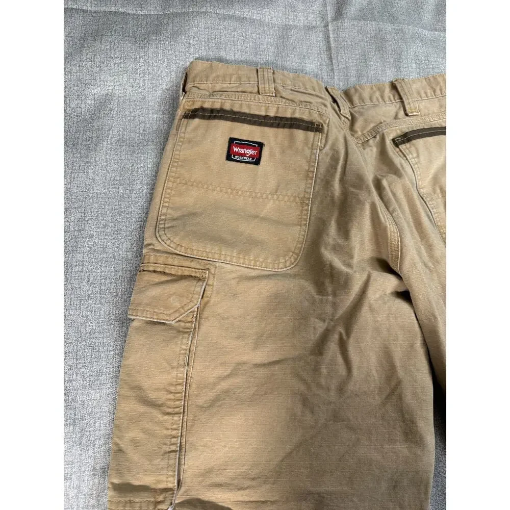 Levis Cargo Shorts Mens 34 Khaki Tan Loose Baggy Y2K Skater Red Tab Cotton